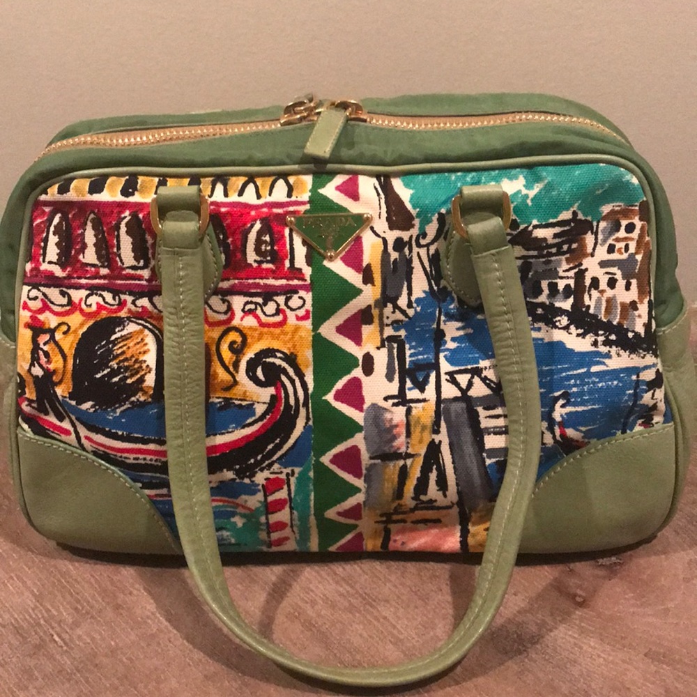 Prada Canapa St. Venez Shoulder Bag BR2520 RARE